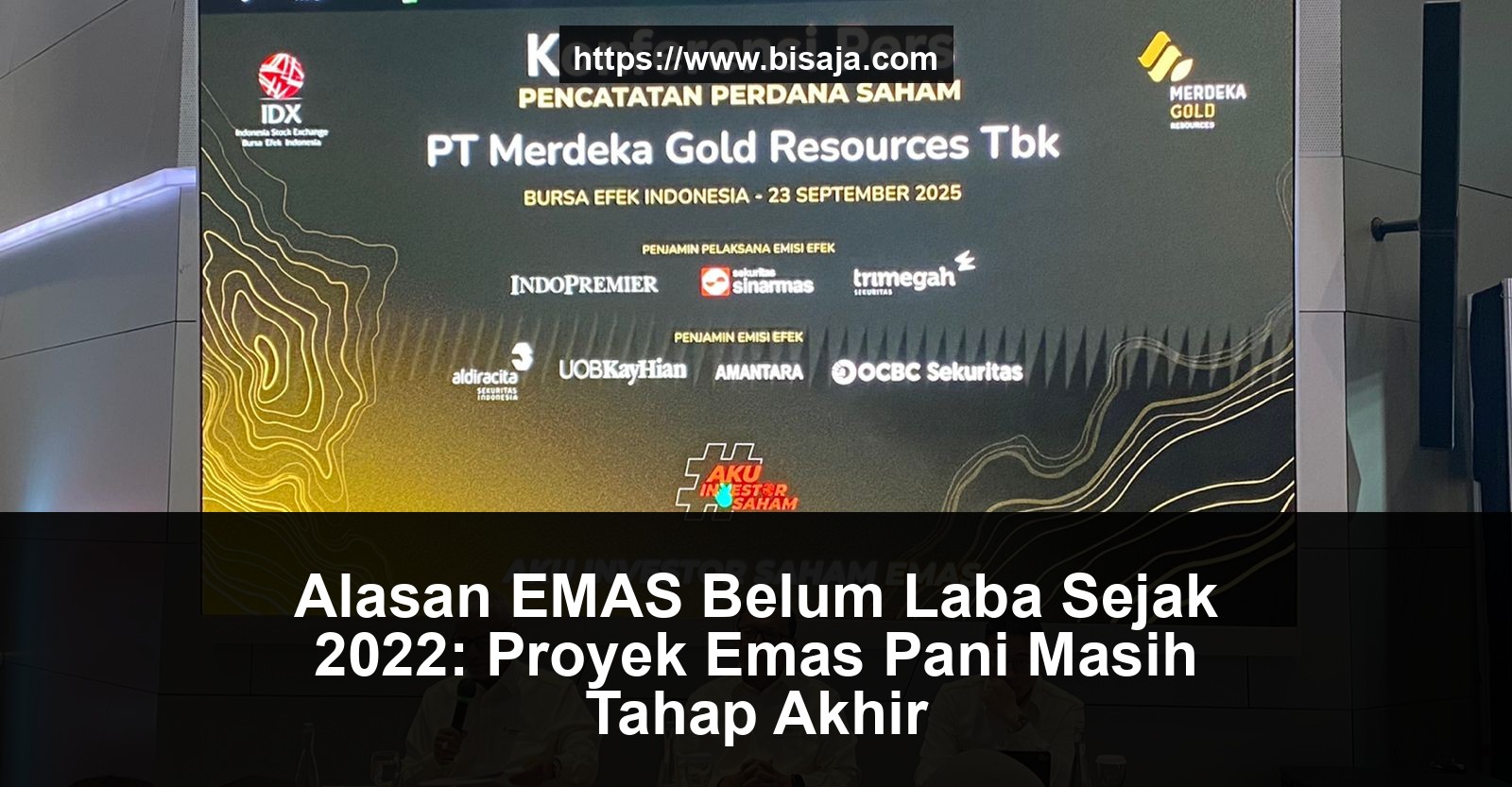 Alasan EMAS Belum Laba Sejak 2022: Proyek Emas Pani Masih Tahap Akhir